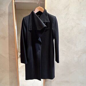 Alexander McQueen black wool coat
